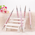 Two Sides Use Pink Printing And Diamond Decoration Dotting Tool Dotting Pen Nail tool For Nail Manicure